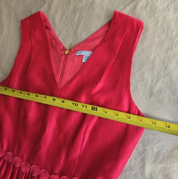 Draper James Red V-Neck Sleeveless Mini Dress - Picture 9 of 16